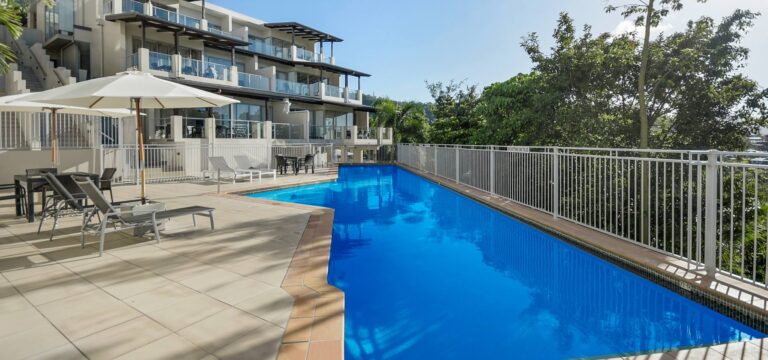 The 20 metre lap pool at Whitsunday Reflections, Airlie Beach